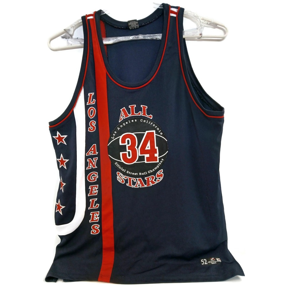 Street Ball All Stars Shirt‎ Mens 52 Navy Basketball Jersey Tank Los Angeles 34